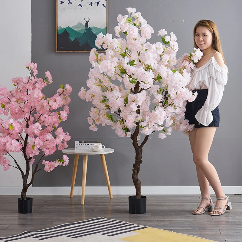 Bonsái de cerezo artificial de 150cm con maceta